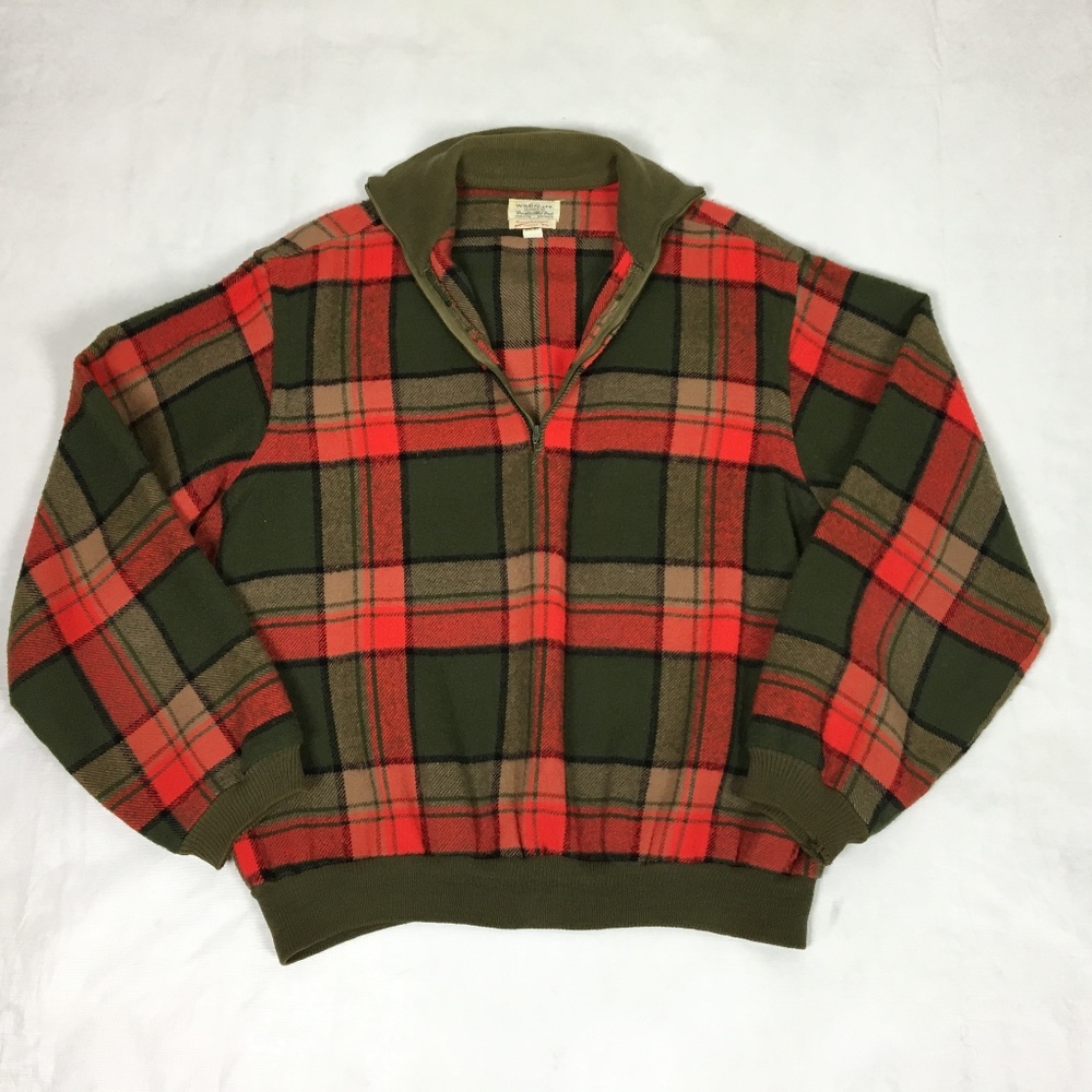 Vintage Wren Douglas Mac David Plaid 1/4 Zip Coat